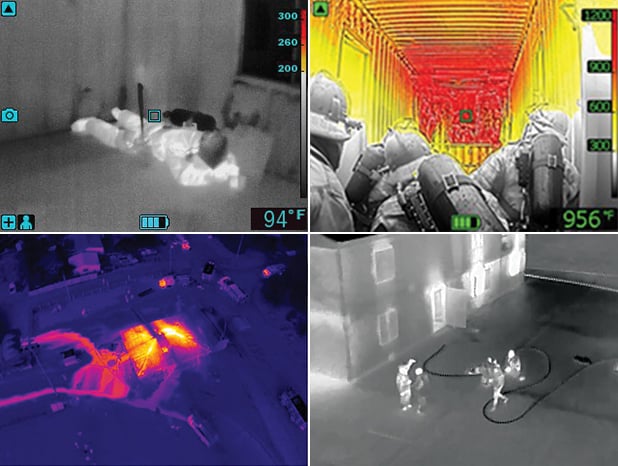 Immagini termiche da termocamere per la lotta contro gli incendi