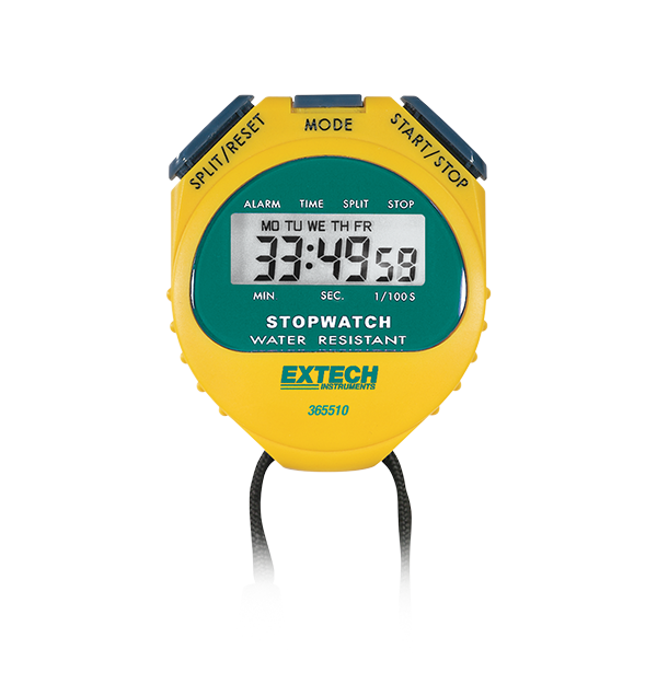Cronometro/orologio digitale LCD Extech 365510 con calendario e allarme