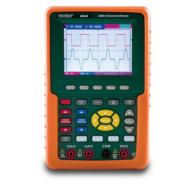 Extech MS420: Oscilloscopio digitale a 2 canali a 20 MHz